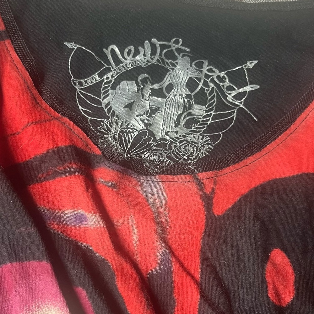 Desigual Graphic Print Mini Dress Cotton Hikaru Bubble Hem Long Sleeve - Picture 4 of 5